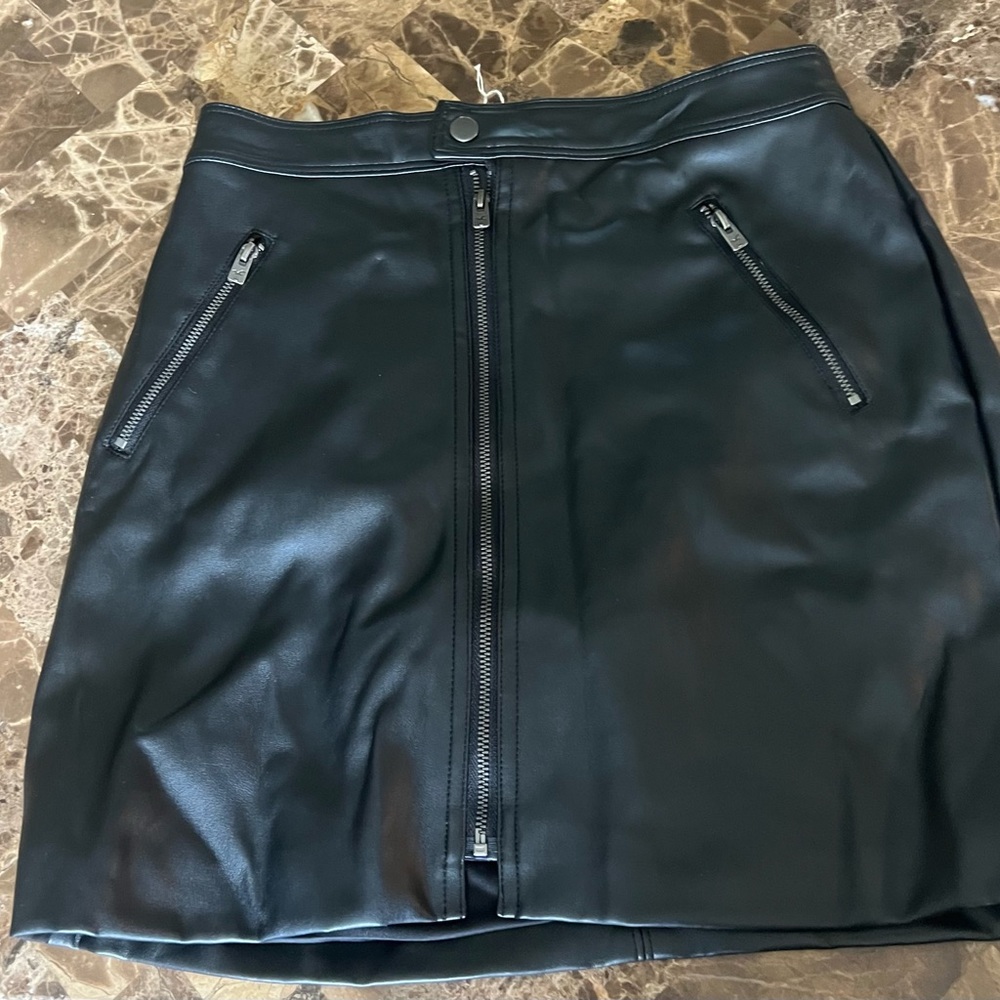 Hollister Black Pleather Skirt